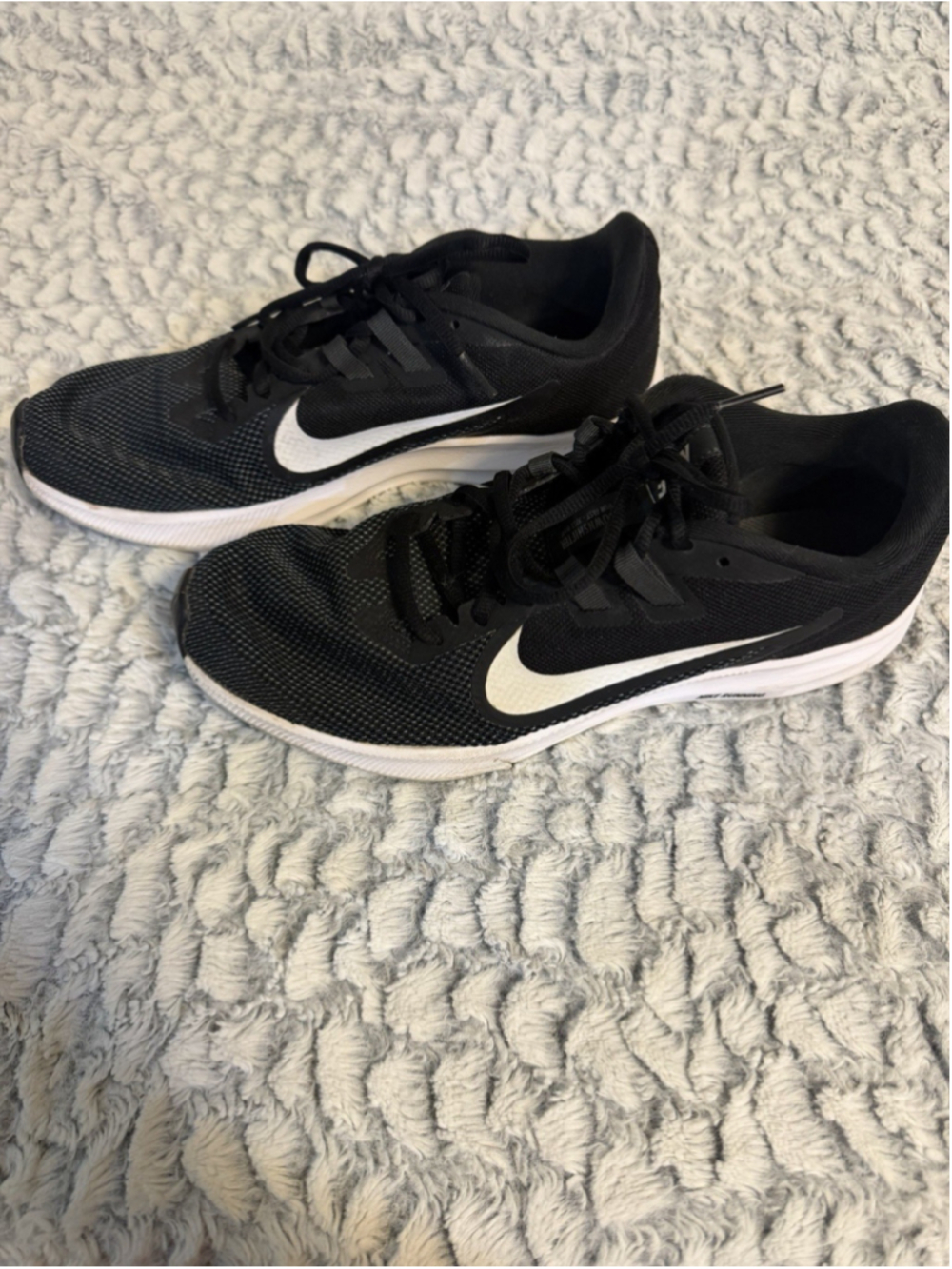 Nike Downshifter 11 Men's Black/White Lace-Up Low Top Mesh Running Shoes